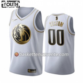 Maillot Basket Dallas Mavericks Personnalisé 2019-20 Nike Blanc Golden Edition Swingman - Enfant